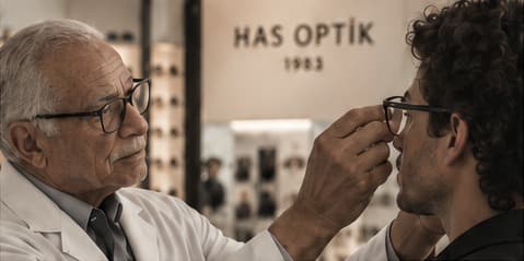 HAS optik mağazasında